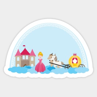 Unicorn and princess 2 Sticker